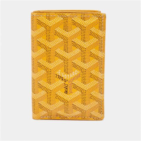 yellow goyard st pierre|GOYARD Goyardine Saint Pierre Card Holder Yellow.